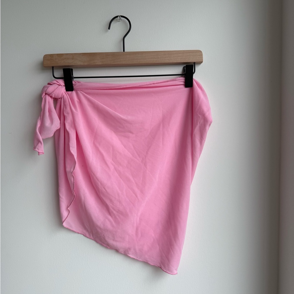 Pink Wrap Skirt - Lightweight Summer Cover-Up